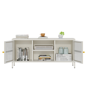 Hiện đại TV đứng với có thể gập lại cửa kính giải trí phương tiện truyền thông giao diện điều khiển Bảng với kệ lưu trữ cho phòng khách phòng ngủ văn phòng - Product Image 3