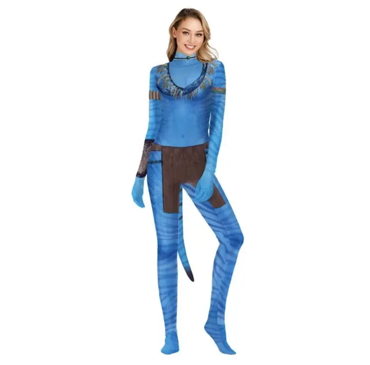 Trajes de Avatar de Halloween Disfraz de adulto Catsuit Puesta en escena Mono Avatar Tv & Movie Disfraces