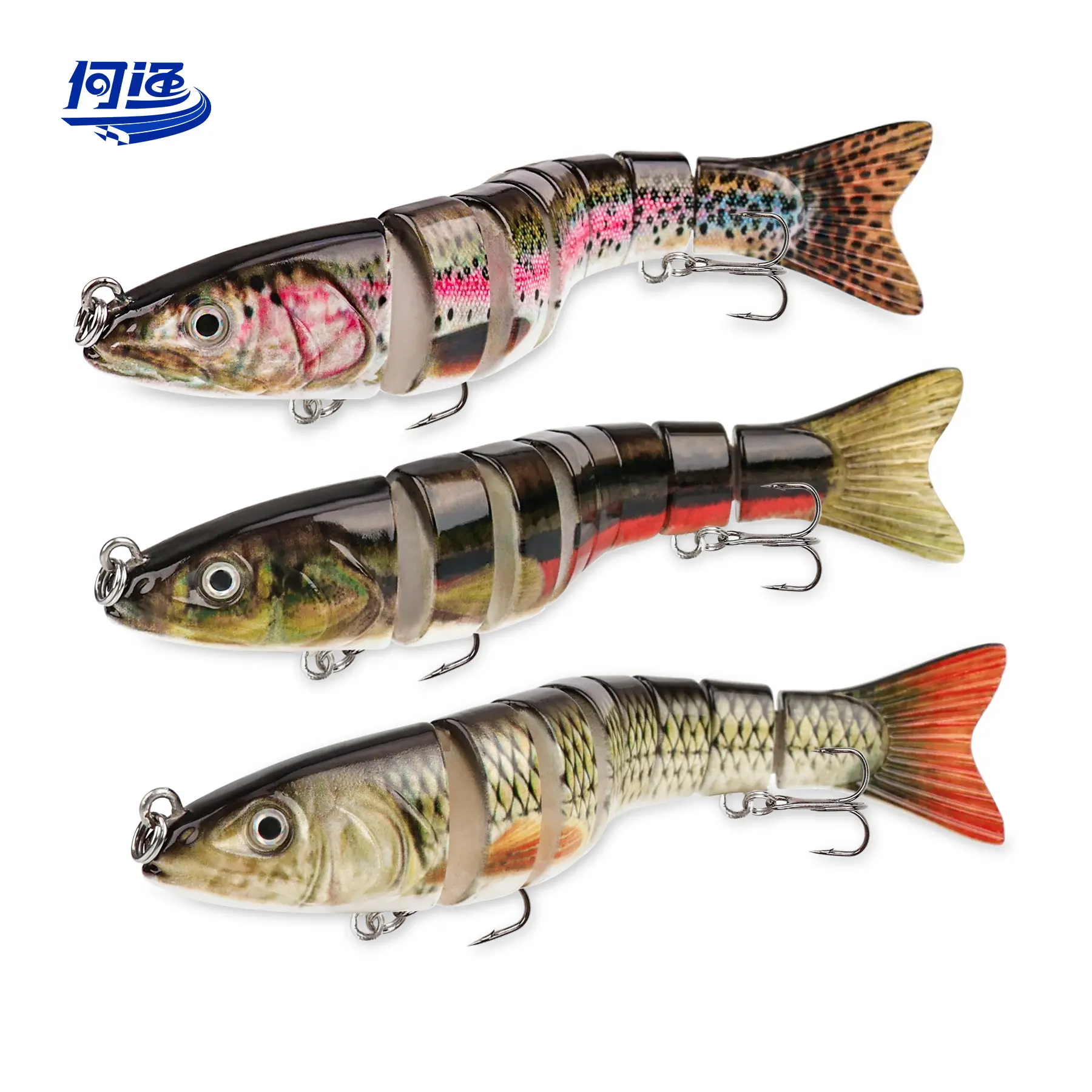 Wobbler Multi snodo che affonda 13.5cm/29g esca da pesca luccio