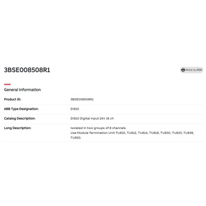 Módulo de controlador de potencia de control industrial 3BSE008508R1 para programación de PLC Precio con descuento - Product Image 3