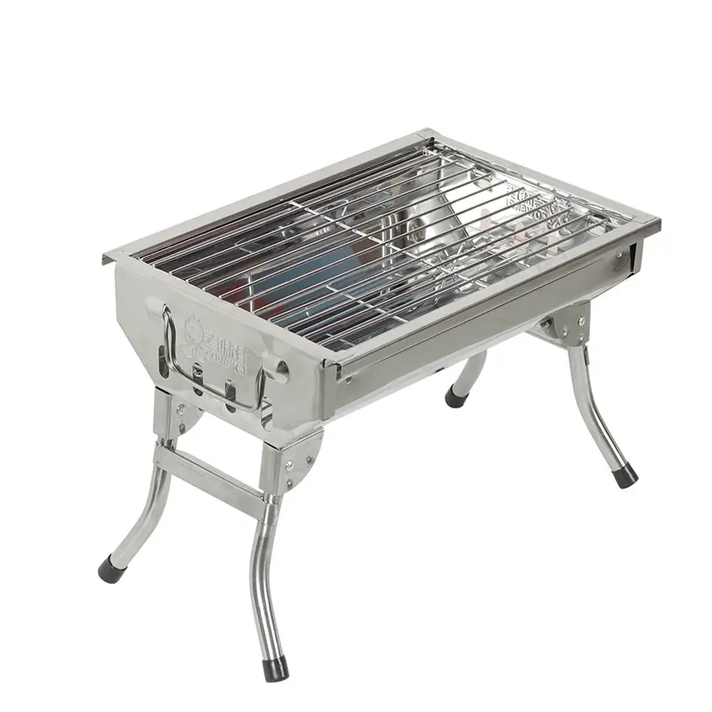 Hot Selling Mini Size Camping Portable Folding bbq grills outdoor 410 Stainless Steel charcoal barbecue camping grill