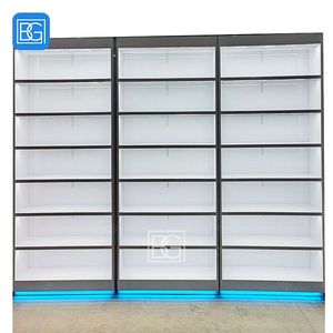 Tùy chỉnh mới trang trí tường hiển thị trường hợp ánh sáng sắt kính hiển thị tủ <span class=keywords><strong>rack</strong></span> Kệ LED bán lẻ hiển thị thuốc lá cho xì gà - Product Image 4