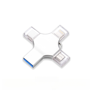 USB <span class=keywords><strong>Flash</strong></span> sürücü özelleştirme 64GB büyük kapasiteli çift kullanımlı Apple cep telefonu bilgisayar dört-in-one yaratıcı tasarım cep telefonu