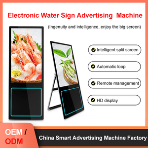 Siêu mỏng tầng thường vụ 32 "43" 49 "LCD Máy nghe nhạc quảng cáo xách tay kỹ thuật số sigmage với internet HD hiển thị quảng cáo di động máy - Product Image 6