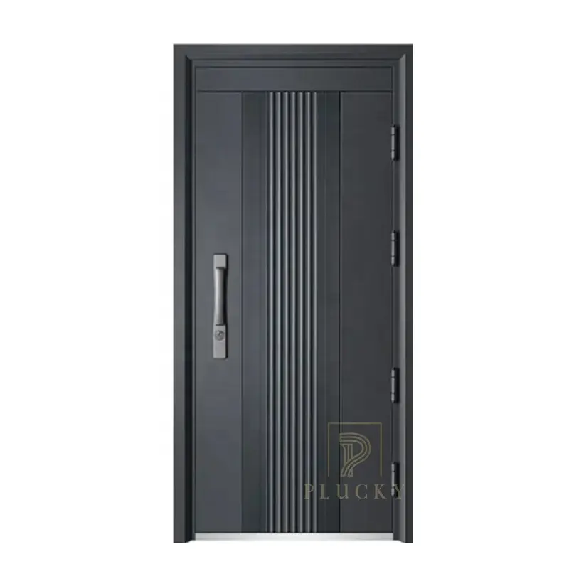 Puerta principal de seguridad para el hogar, puerta exterior de acero de doble capa, diseño de lujo, a la venta