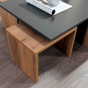 <strong>Rectangular</strong> Coffee <strong>Table</strong> <strong>Nesting</strong> Small <strong>Tables</strong> Combination Small Apartment Living Room Gray Walnut Color Tea <strong>Table</strong> ST-0099 - Product Image 4