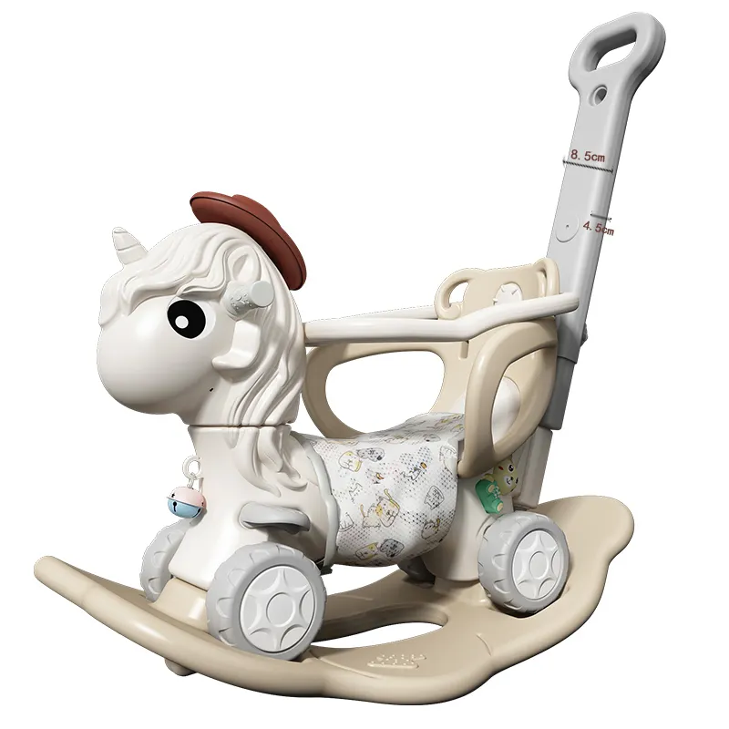 Mainan bayi berjalan, mainan balita serbaguna kartun cantik Pedal kuda goyang mainan hewan untuk kuda anak-anak