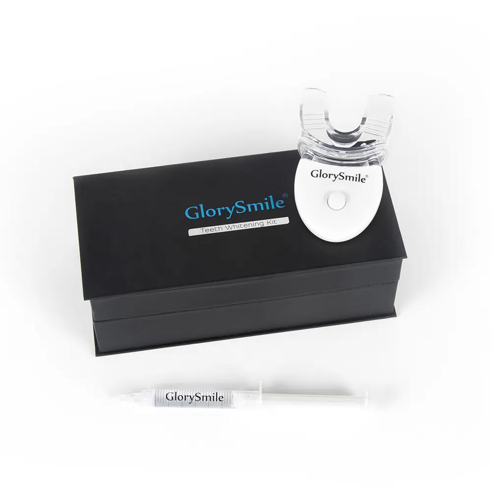 Kit de blanqueamiento Dental, Logo privado, luz azul, Led, caja de regalo