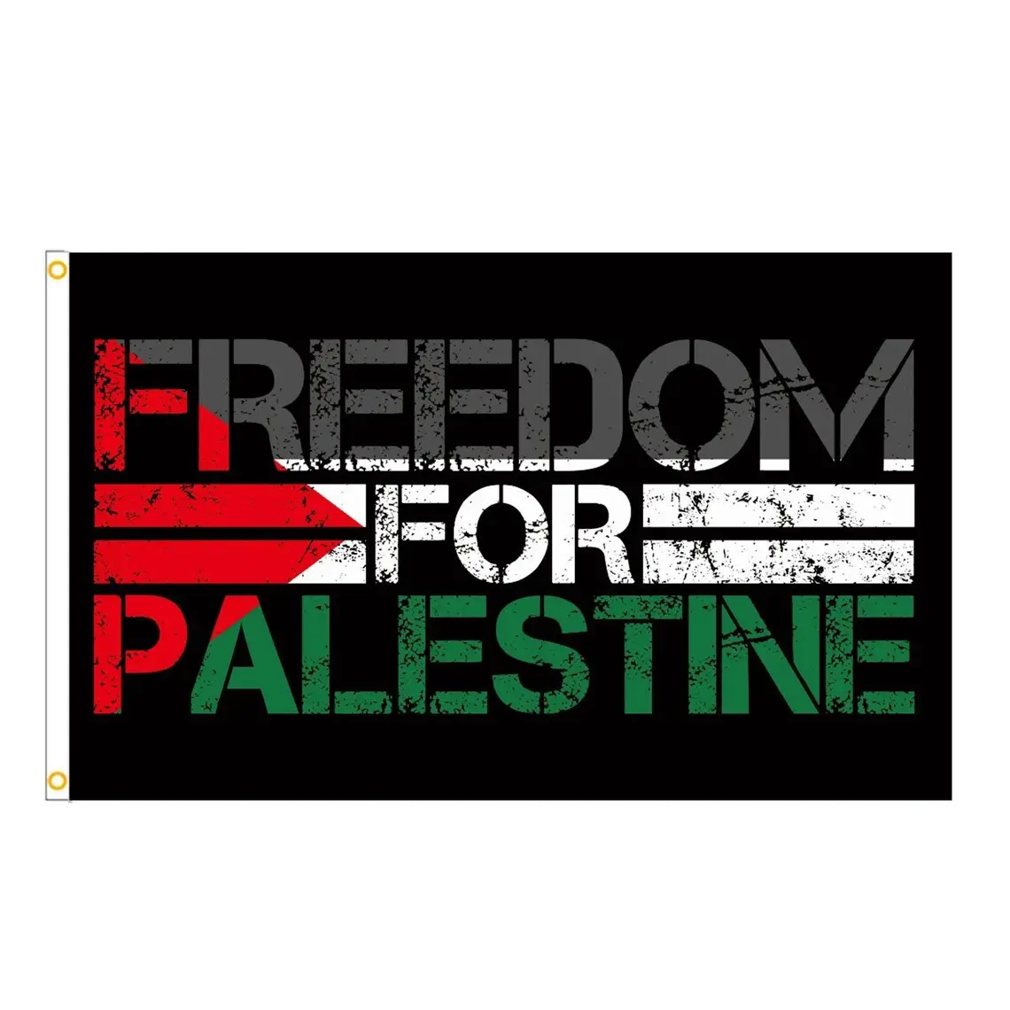 Personalización de bajo precio Bandera DE LA LIBERTAD palestina de 3x5 pies con ojal de latón para interiores y exteriores