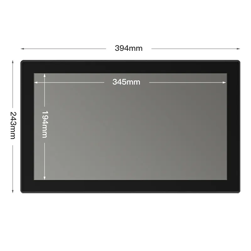 15.6 Inch Industriële Pure Flat Touch Screen Monitor Ip65 Waterdichte Panel Pc Android Alles In Een Computer