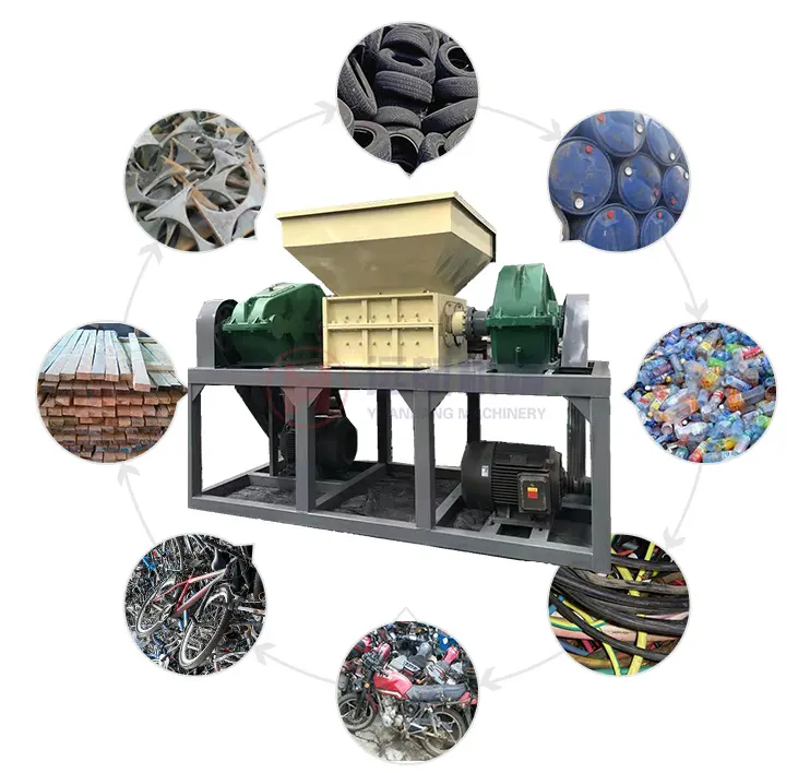 Waste shredder Recycling aluminum can crushing metal crusher car steel iron shredding scrap metal shredder machine
