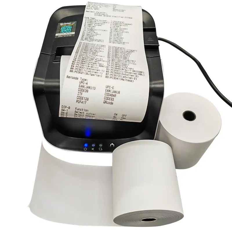 Rollo de Papel térmico para caja registradora, 80mm, 57mm, Impresión de cinta de recibo, Terminal Pos, muestra gratis
