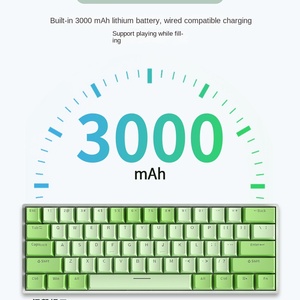 Hw61 Matcha <strong>Wireless</strong> <strong>bluetooth</strong> Three Mode Full Key Hot-swappable Red Axis <strong>Computer</strong> Mechanical <strong>Keyboard</strong> - Product Image 5