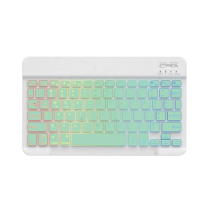 Mac Ipad Teclado retroiluminado inalámbrico Bluetooth retroiluminación teclado RGB Mini Slim 7 colores portátiles Tablet Pc 10 pulgadas OEM RF Tijera - Product Image 2