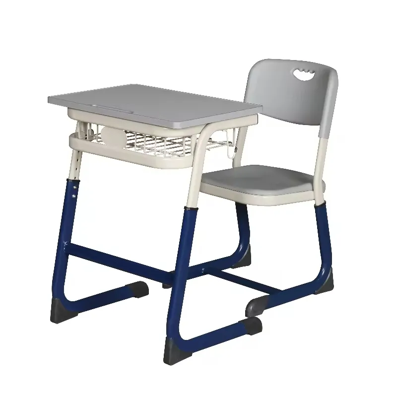 Scrivania e sedia per studenti in aula di studio regolabile in altezza moderna ergonomica per scuola