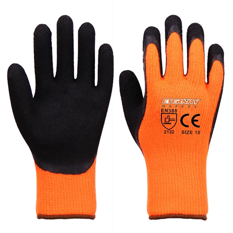 Wholesale cheap cotton industrial waterproof lined outdoor work gloves