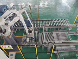 Brazo de robot industrial de paletizado de 6 ejes estable y de alta calidad para cargar y descargar Robot paletizador