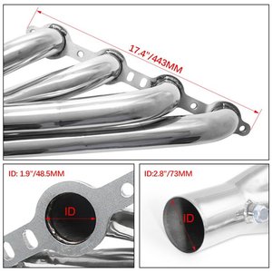LS Swap <strong>1</strong>-7/<strong>8</strong>\&quot; Chevy GMC C10 C1500 Long Tube <strong>Headers</strong> Stainless Steel Exhaust Pipes Manifold System Kit Boxed Product - Product Image 3