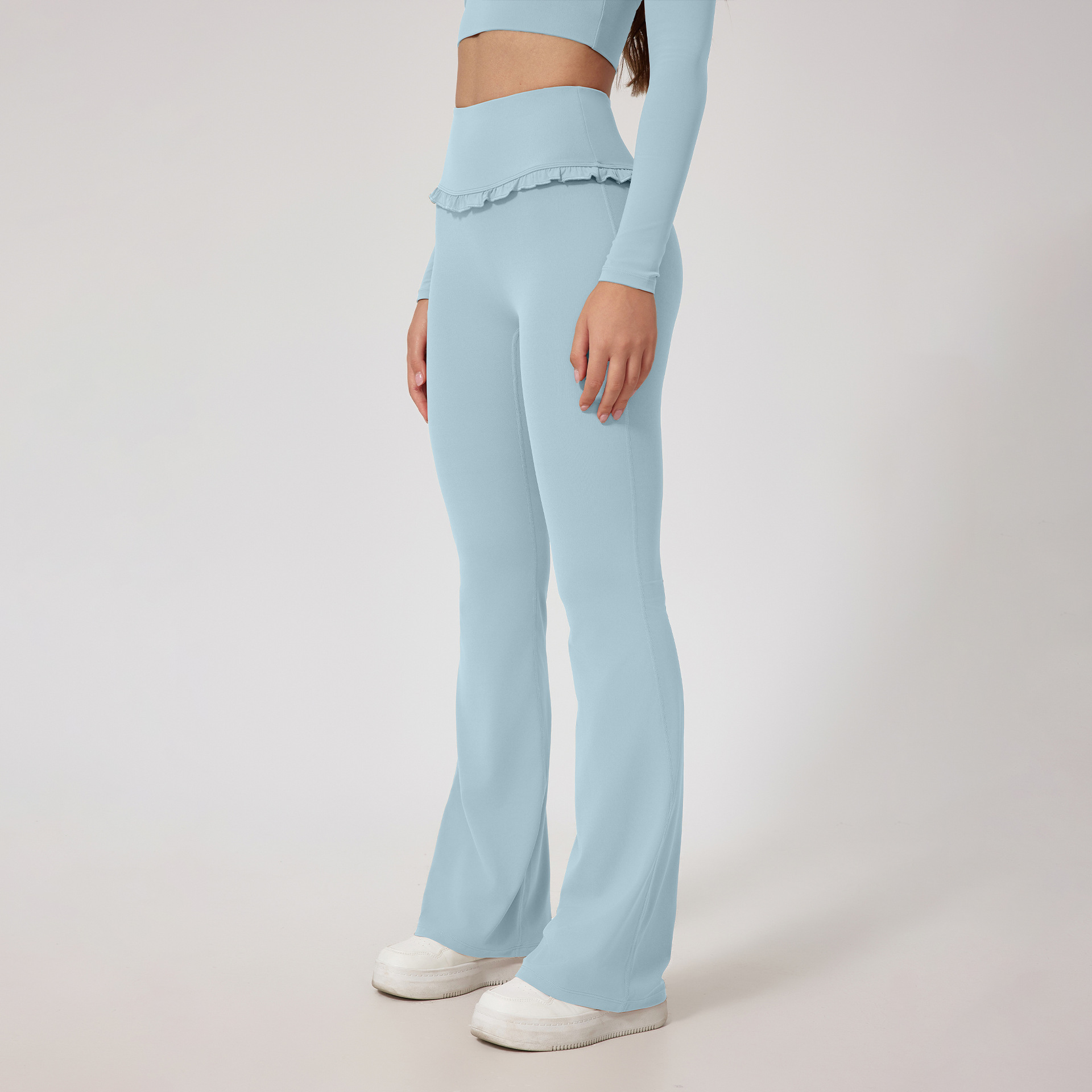 Light Blue-flare leggings