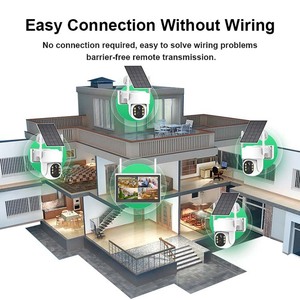 4 * 4mp סולארית wifi ptz cctv מערכת אבטחה ביתית nvr ניטור עם חשמל סולארית קל