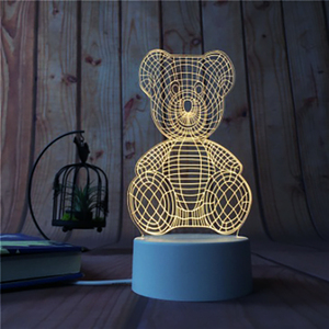 Özel Logo serisi dokunmatik uzaktan kumanda renkli Led akrilik lamba 3d Illusion Anime gece lambası - Product Image 2