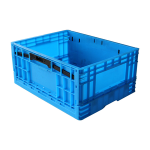 Caja grande de malla para agricultura de frutas y verduras, asas de plástico plegables duraderas, caja sólida ventilada de grado alimenticio para almacenamiento - Product Image 3