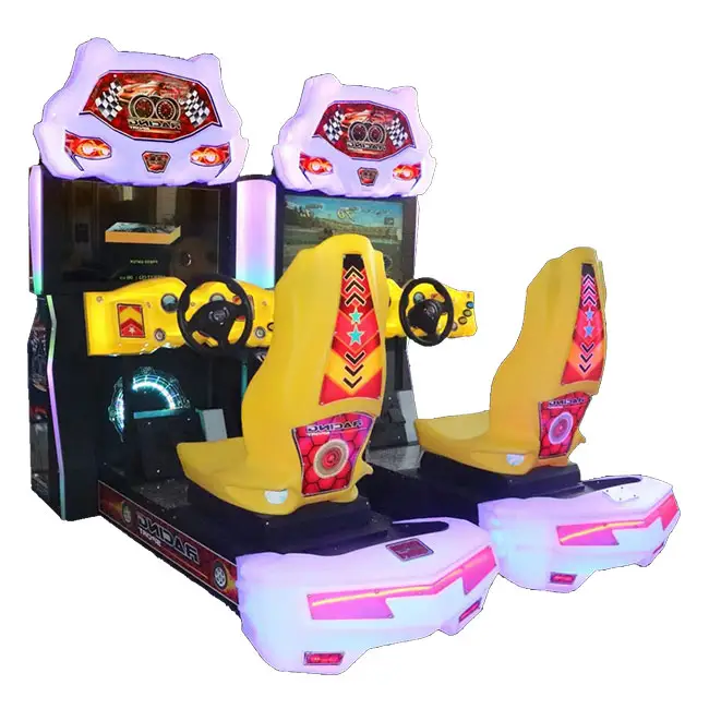 Eğlence parkı ürünleri kapalı oyunları sikke işletilen Arcade Video 2 oyuncular simülatörü araba yarışı oyunu makinesi