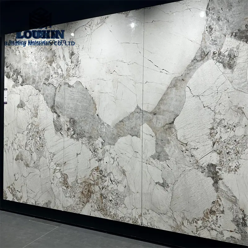 Chine 3200mm losa de porcelana grande Pandora mármol mirando azulejos piedra sinterizada para fondo de pared