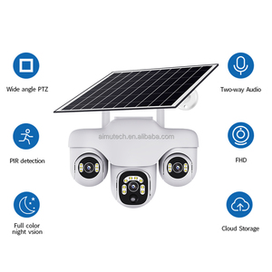V380 Pro 6K Visión nocturna Tres lentes Ptz CCTV Cámara IP Triple lente 4G Exterior 3 lentes Cámara de seguridad solar con sensor de movimiento - Product Image 2