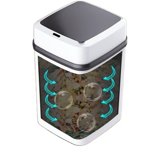 Cubos de basura inteligentes Rectangular <span class=keywords><strong>Mini</strong></span> Cubo de basura de inducción Cubo de basura Fresco con sensor Basura automática