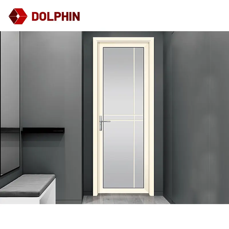 double glass aluminium casement door for house hidden hinge swing door room interior french glass door