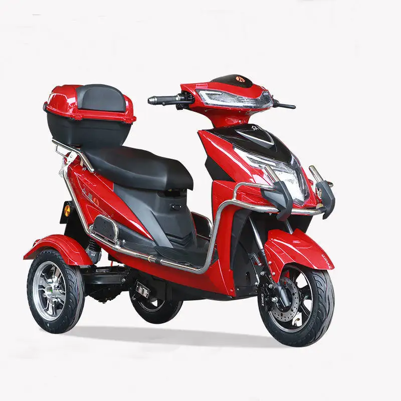 Yüksek verimli pil elektrikli scooter 48V/60V/72V 800W üç tekerlekli elektrikli üç tekerlekli bisiklet motosiklet yolcu için güvenli ve istikrarlı