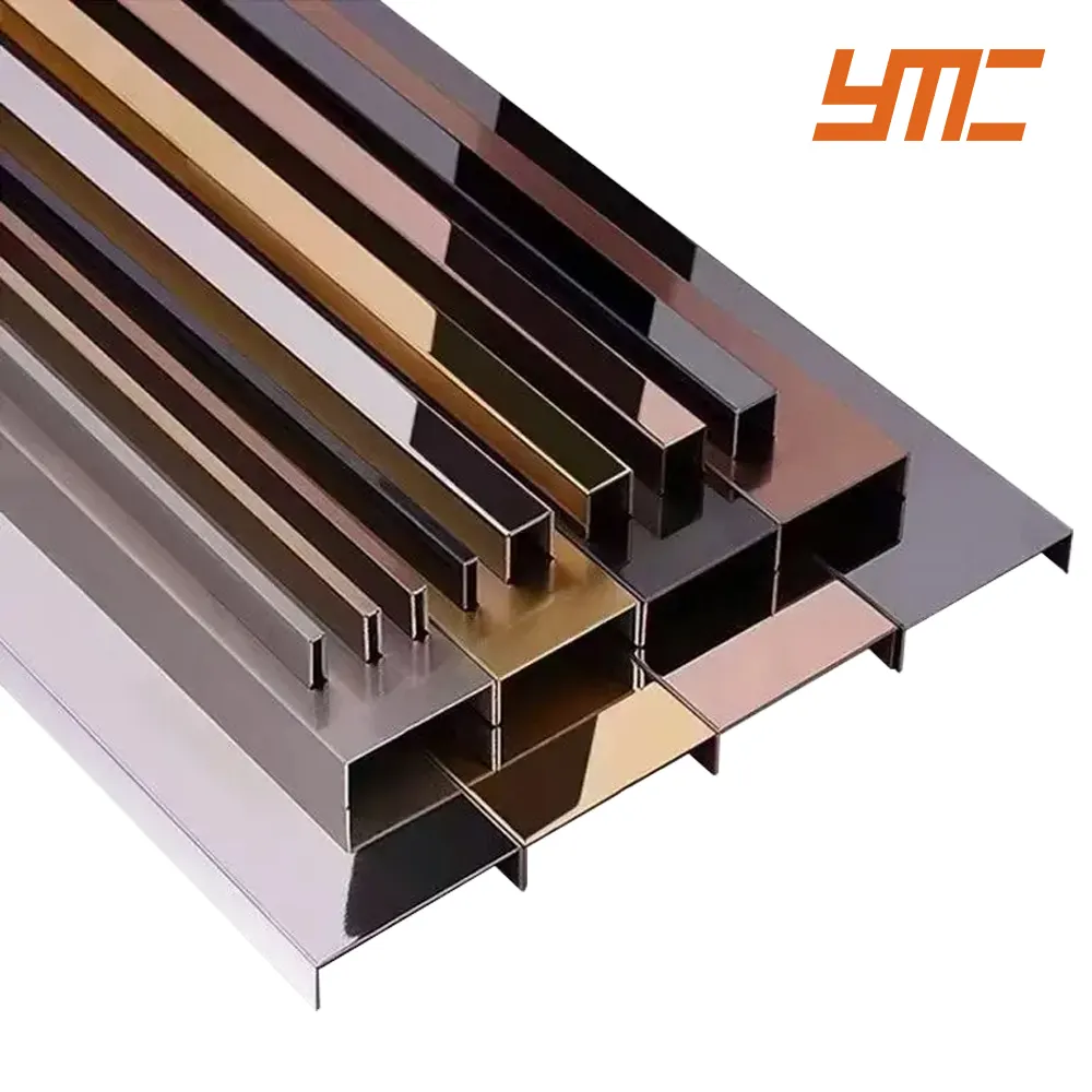 5m Metal Auto-adesivo Strip For Furniture Roupeiro Parede Auto-adesivo Decorativo Aço Inoxidável Flat Tile Trim