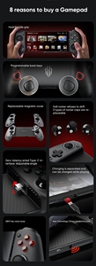新しいRedmagic Shadow Blade Gamepad 2ブラックテクスチャソフトラバーグリップタイプC電話コントローラーRed Magic 9 Pro Gamepad Android用
