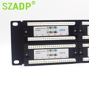 CAT5E CAT6 CAT6A CAT7 CAT8接线板12/16/24/32/48端口3U FTP模块化RJ45 19英寸电镀模块网络布线系统 - Product Image 4