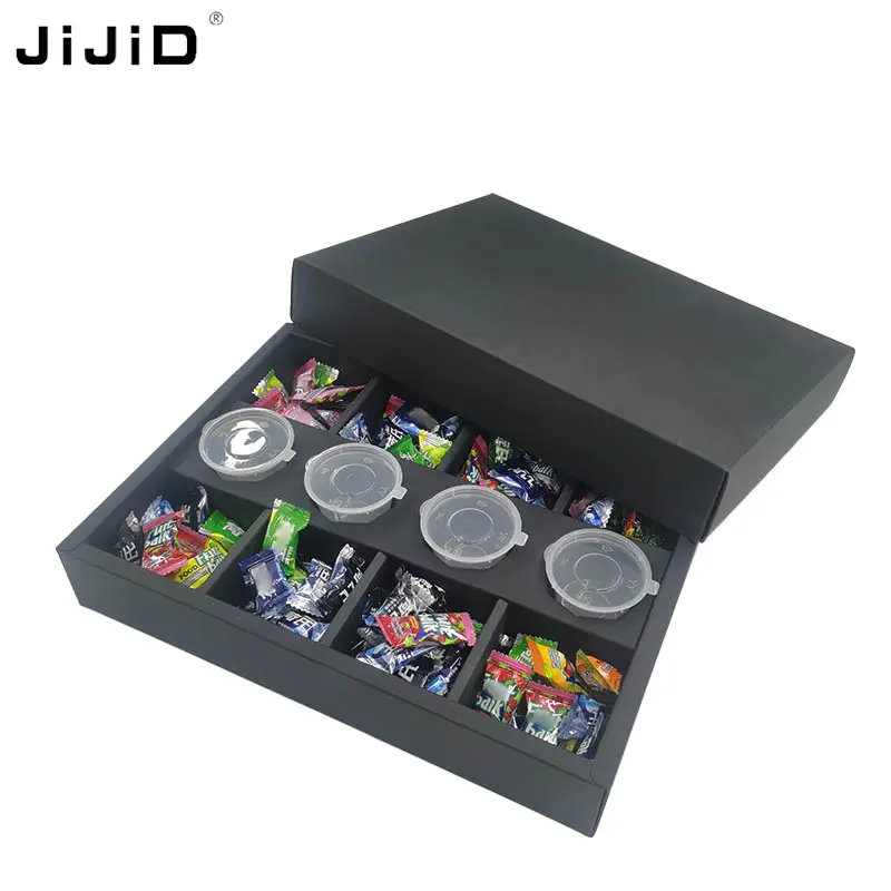 JiJiD Party boîtes en papier Sushi Fruits chocolat biscuits boîte à Dessert boîte d'emballage de restauration boîte à plateau avec diviseurs et Sauce