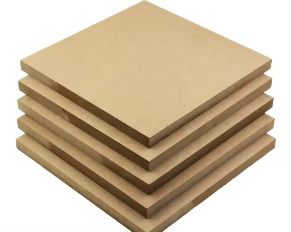 Tablero de MDF de estructura estable para muebles tablero de madera MDF tablero de MDF con cara de melamina