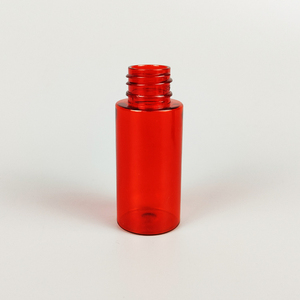 Supplier <strong>Red</strong> Color Empty 1oz Cylinder Round Plastic Bottle Package PET Sprayer Bottle Package for Cosmetic 30ml