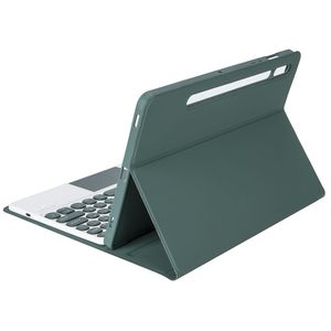 For Samsung Tab S8 11 Inch 2021 / S7 11 Inch Candy Color TPU Shell Pen Slot <strong>Round</strong> <strong>Key</strong> with Touch <strong>Keyboard</strong> Leather Case - Product Image 6