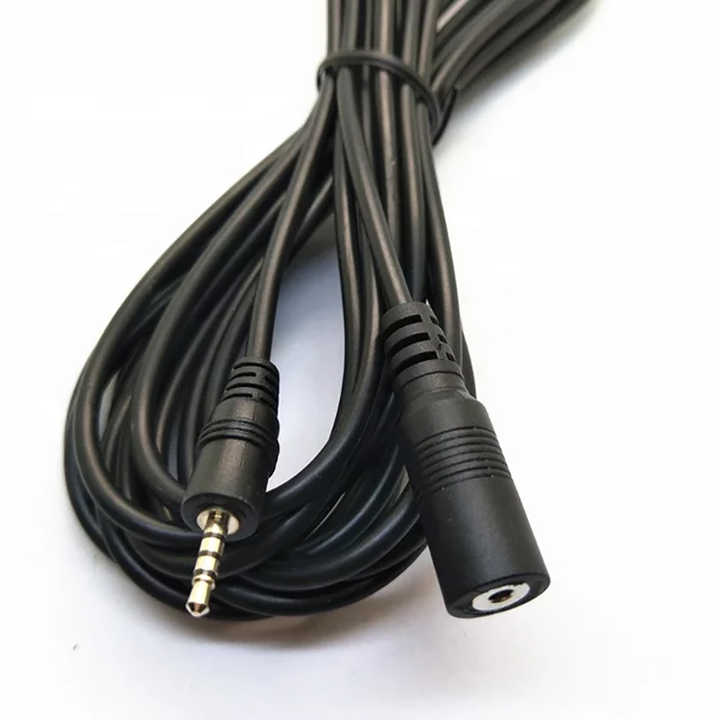 Kabel Aux lapis emas, kabel ekstensi Audio Jack 3.5mm, kabel AUX lapis emas, kabel AUX 3.5mm, kabel Audio 3.5mm, Adaptor audio 25mm