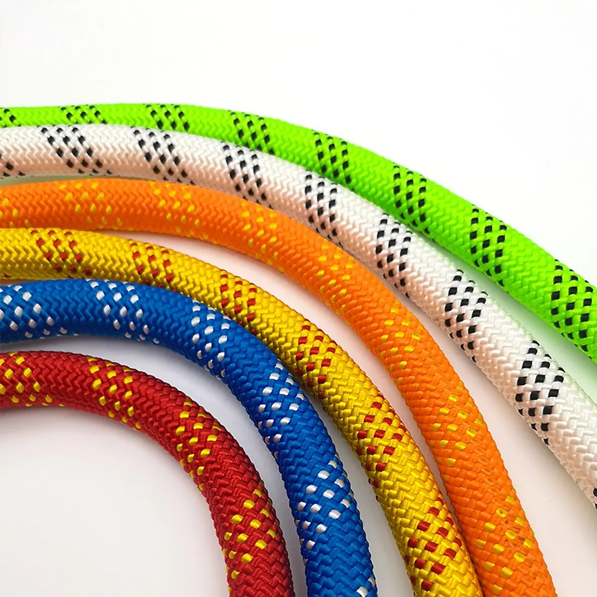 Gran oferta, cuerdas de escalada estáticas de nailon trenzado de 8mm, 10mm, 12mm, cuerdas estáticas para exteriores, cuerdas de seguridad