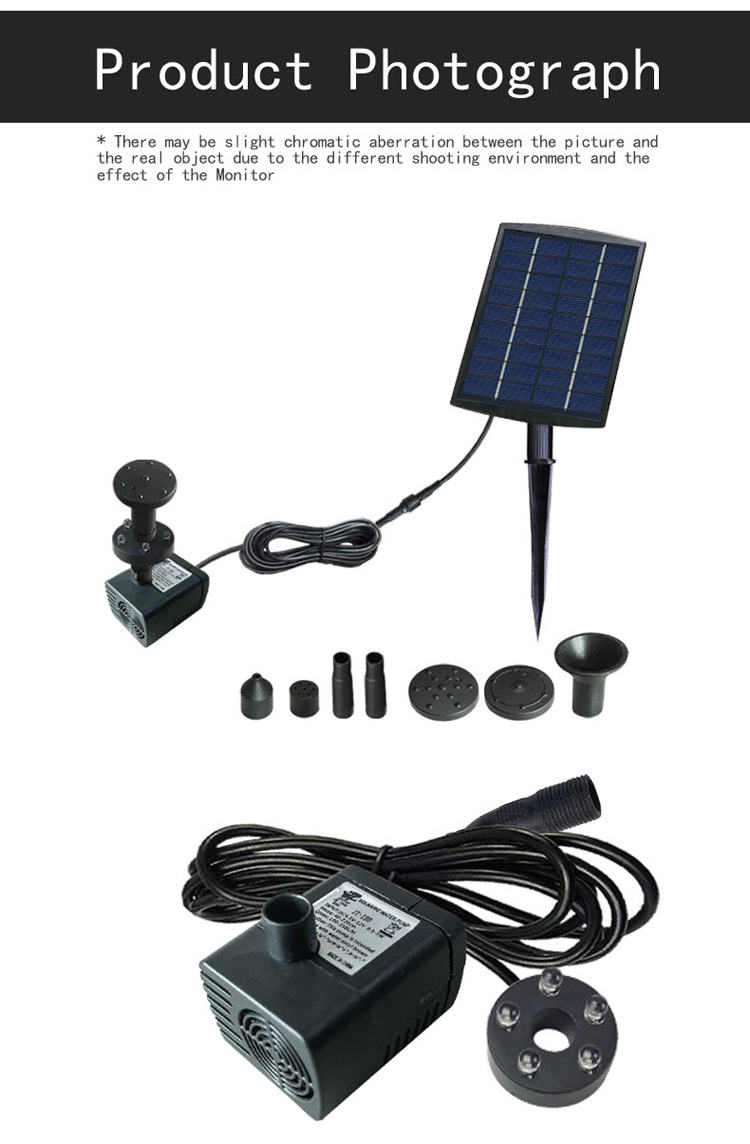 solar fountain 2w