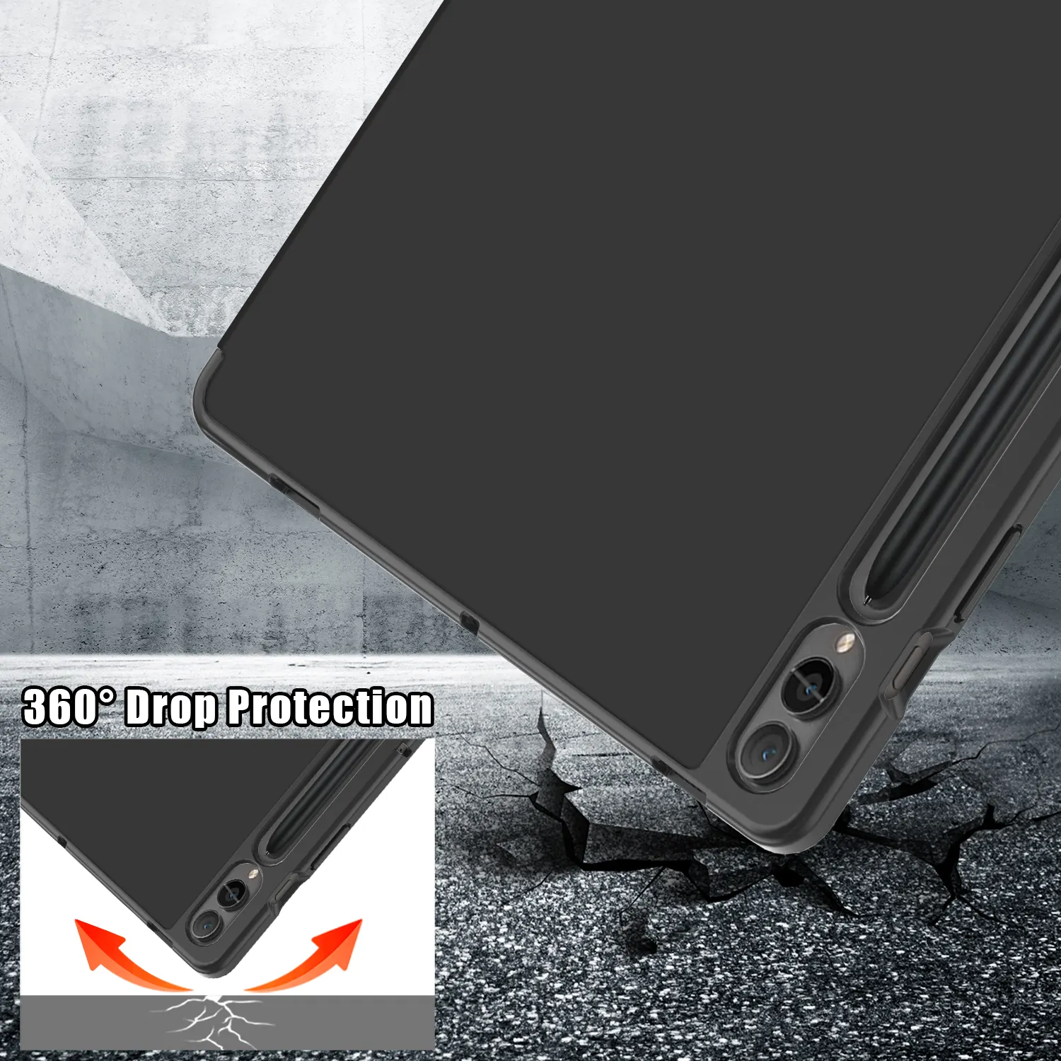 Net-trường hợp TPU da chống sốc thông minh Bìa Tablet trường hợp đối với Samsung Galaxy Tab S9 / S9 FE Tablet tay áo trường hợp