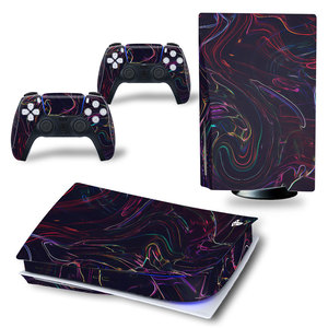 ソニー用プレイステーション5 PS5 PS 5ゲームコンソールと2コントローラービニールデカールカバーステッカースキンゲームアクセサリー