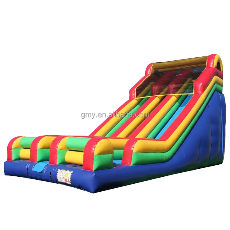 Moonwalk Inflatable Rainbow Double Slide Bouncy Castle Bouncing Jumper Jumping Castle Bouncer Air Bounce House Combo With Slide