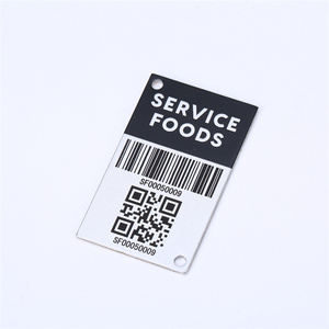 Etiqueta de activos de propiedad láser códigos de barras QR personalizados Impresión de metal Etiqueta de códigos de barras QR con pegatina de serie - Product Image 3