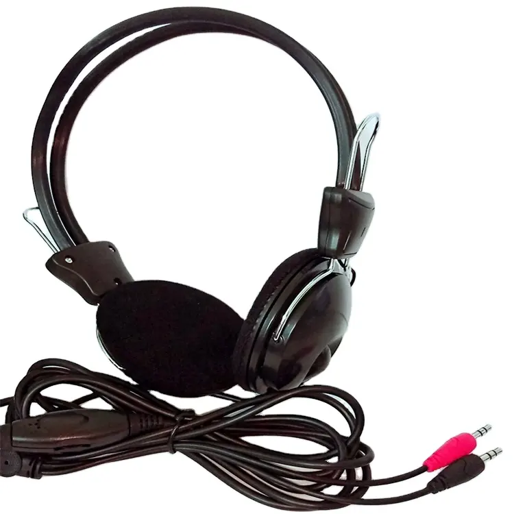سماعات رأس MP3/ 4/5 ستيريو للحاسوب الشخصي رخيصة الثمن وتشتهر بميكروفون وسماعات رأس صوت سلكية