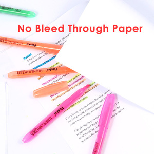 FOSKA rapida asciugatura inodore e Non tossico scalpello inchiostro pennino colorato evidenziatori per evidenziare sottolineature o note di scrittura - Product Image 5