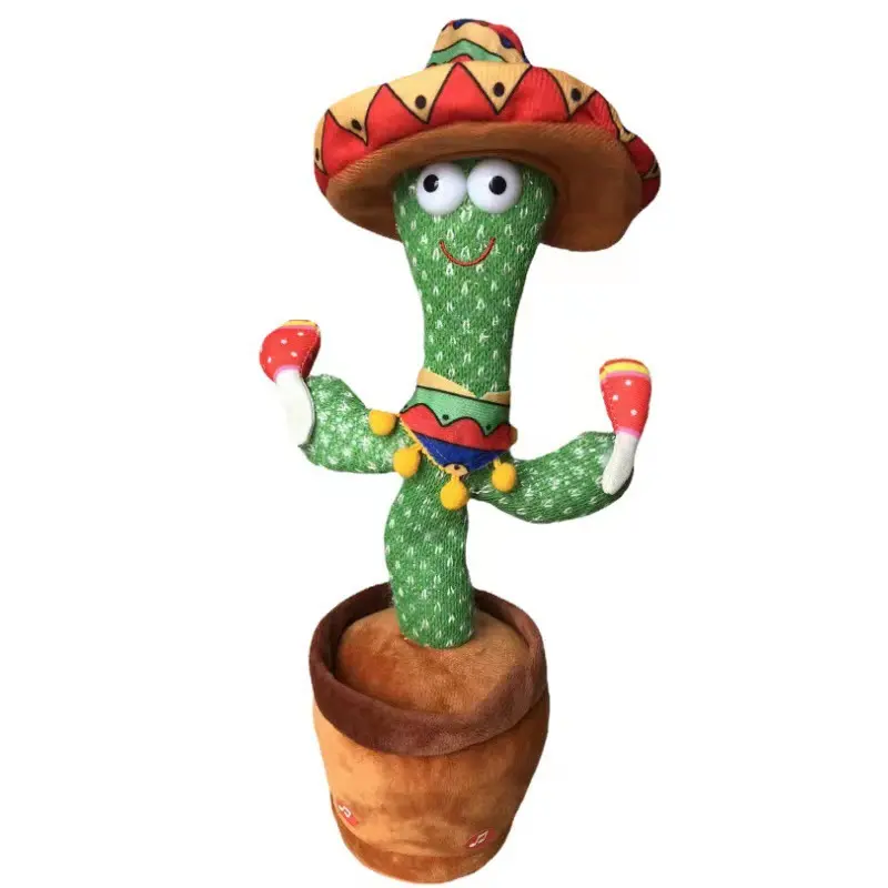 Cactus suave eléctrico que habla cantando bailando juguetes de peluche bailando Cactus juguete eléctrico retorciéndose juguete de peluche regalos de Navidad para niños