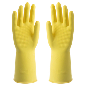 Gants en <span class=keywords><strong>Latex</strong></span> à manchette droite <span class=keywords><strong>13</strong></span> pouces de <span class=keywords><strong>long</strong></span> ménage nettoyage diamant poignée anti-dérapant pour cuisine vaisselle - Product Image 2